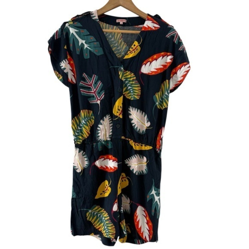 Bensimon Leaf Print Shorts Romper Size XS